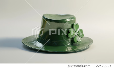 3D icon of a green cloverleaf with three leaves, symbolizing luck and St. Patricks Day. Nature and seasonal concept. 3D icon of a green cloverleaf with three leaves, symbolizing luck and St. Patricks Day. Nature and seasonal concept. 122520293