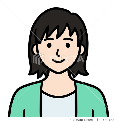 Young woman icon Young woman icon 122520428