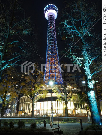 Kanagawa Prefecture, Yokohama Marine Tower night view, December Kanagawa Prefecture, Yokohama Marine Tower night view, December 122520893