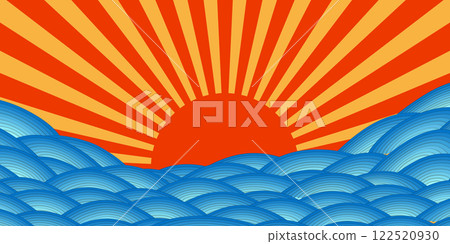 波浪、輻射、日式、吉祥 波浪、輻射、日式、吉祥 122520930