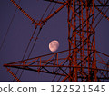 Landscape with a steel tower and the moon 122521545