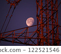 Landscape with a steel tower and the moon 122521546