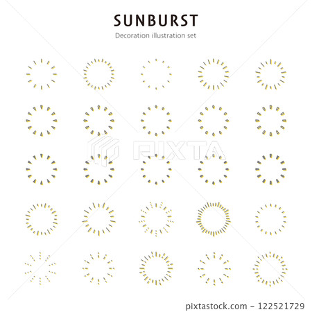 Radiation frame set text space concentrated line simple line drawing vector illustration background material 122521729