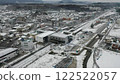 Aerial view of Nishitakaya New Station building in snow 1 122522057