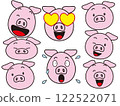 豬的各種面部表情 122522071