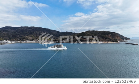 【從空中俯瞰長崎島原半島】口之津港 122522469