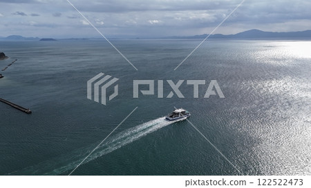 【從空中俯瞰長崎島原半島】口之津港 【從空中俯瞰長崎島原半島】口之津港 122522473