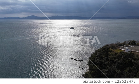 【從空中俯瞰長崎島原半島】口之津港 【從空中俯瞰長崎島原半島】口之津港 122522475
