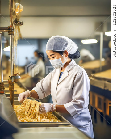 Food processing factory/noodle factory image material 122522629
