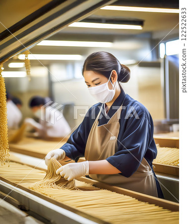 Food processing factory/noodle factory image material 122522633