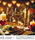 Couple having a romantic dinner on Valentine's Day 122522652
