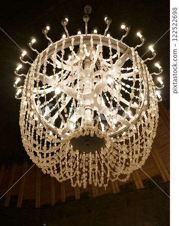 Salt chandelier in the Chapel of St. Kinga in the Wieliczka Salt Mine (Poland) 122522698