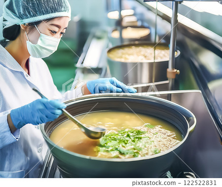 School lunch center: Image of making soup 122522831