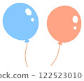 Colorful balloon illustration material, cute and simple 122523010