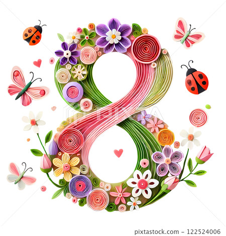 3D number eight  3D number eight  122524006