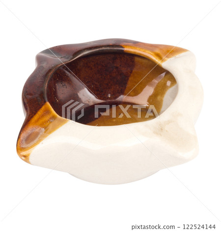 Ceramic ashtray isolated on white background 122524144