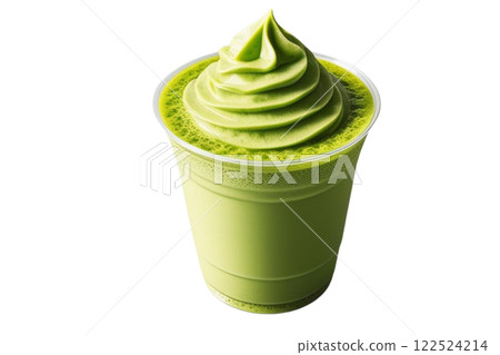 matcha milkshake on plastic cup, isolated on transparency background PNG 122524214
