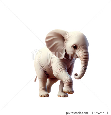 baby elephant isolated on white background 122524491