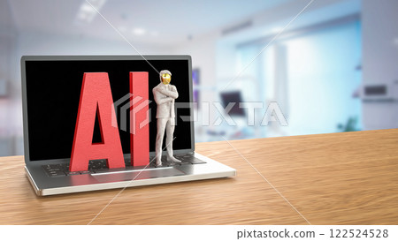 The AI and robot man  for technology or it concept 3d Rendering. 122524528