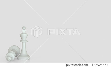 The white king chess for hobby or Business concept 3d Rendering. The white king chess for hobby or Business concept 3d Rendering. 122524545