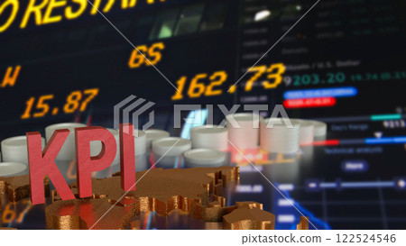 The KPI or Key Performance Indicator for Business concept 3d Rendering 122524546