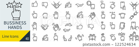 Icon set about businessman's hands 122524634