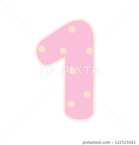 3d pink number one 122525081
