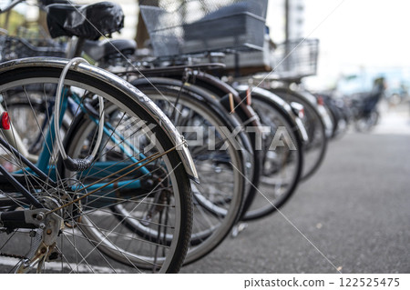 Bicycle parking lot Bicycle parking Station front image 122525475