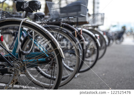 Bicycle parking lot Bicycle parking Station front image 122525476