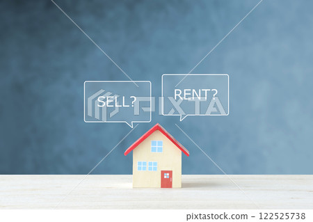 Image of the vacant house problem - Image of people wondering whether to sell or rent their house Image of the vacant house problem - Image of people wondering whether to sell or rent their house 122525738