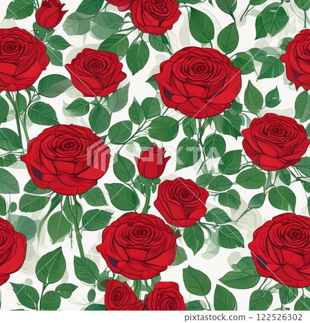 紅玫瑰圖案 紅玫瑰圖案 122526302
