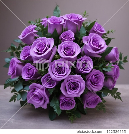 紫玫瑰花束 122526335