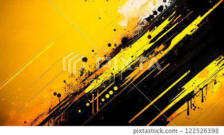 背景材質 Grunge 黃黑色水彩動態模糊 1 122526398