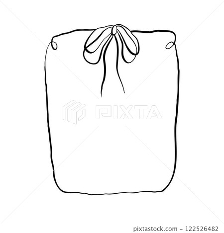 Whimsical rectangular border frame with bow ribbon hand drawn scribble line doodle sketchy  Whimsical rectangular border frame with bow ribbon hand drawn scribble line doodle sketchy  122526482