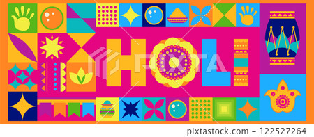 Colorful Holi Festival Banner vector Colorful Holi Festival Banner vector 122527264