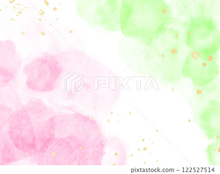 基於日本紙的春季圖像的手繪背景框架插圖 122527514