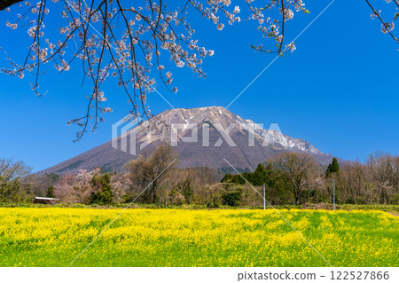 【日本百座名山】從羽谷望去的大山春景 鳥取縣西伯郡伯耆町15 122527866