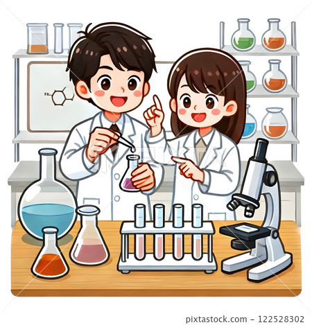 Experiment in the chemistry lab 122528302