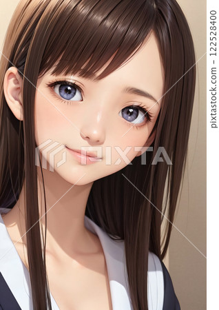 年輕女子插畫素材 122528400