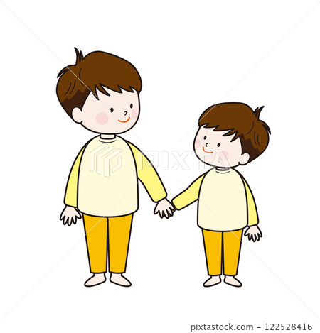 握手的男孩 122528416