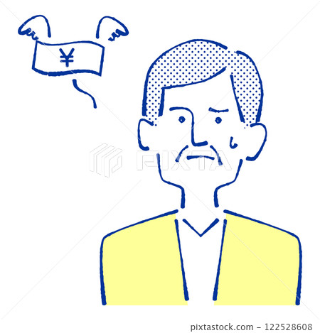 Man worried about money 122528608