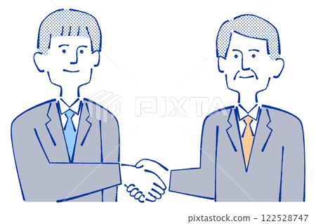 一個男人與西裝握手 122528747
