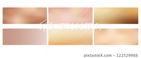 Set of minimalist nude gradient backgrounds with soft blurred texture. Vector illustration. 122529988