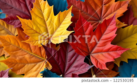 Autumn leaves lying on the floor Autumn leaves lying on the floor 122530195