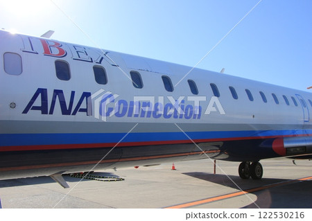 Airplane waiting for departure Airplane waiting for departure 122530216