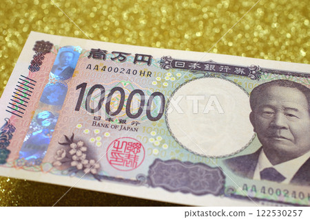 10,000 yen bill close-up 122530257