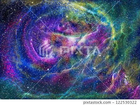 A nebula bursting with colorful lights 122530322