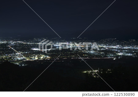 San Fernando Valley Night Cityscape Panorama California USA 122530890