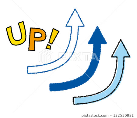 蠟筆補色向上箭頭套裝/藍色 122530981