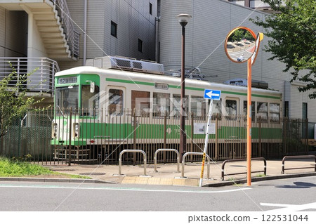 不忍池的盡頭，保留曾經穿過上野的電車。 122531044